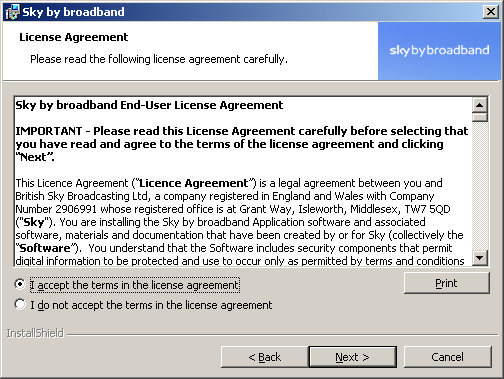 License agreement