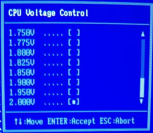 CPU voltage