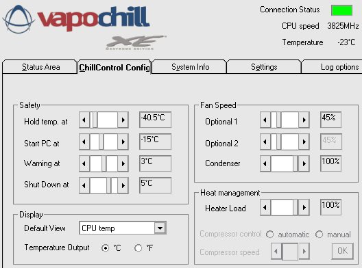 Windows VapoChill Control Software