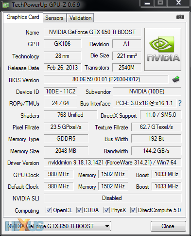 GTX 650Ti + Ram 2gb + intel E97378