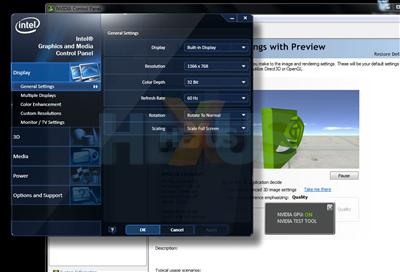 ... GeForce G210M coexisting. Optimus works by having both drives insitu