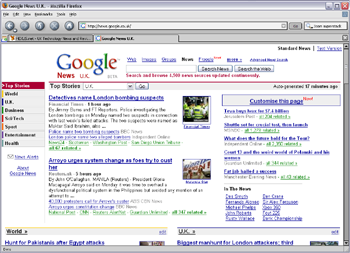 Google News Default View