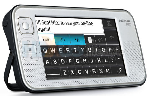 Nokia N800 -full-screen keyboard