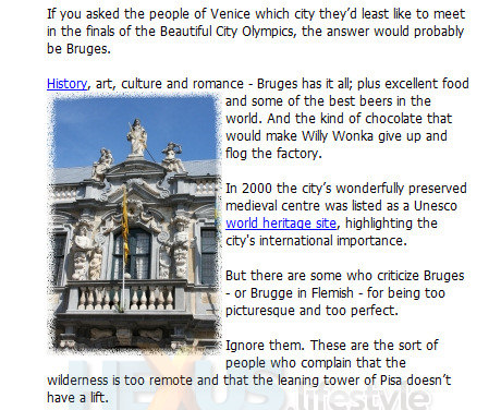 daytripstoeurope.co.uk - intro to the Bruges page