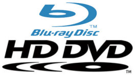 Blu-ray Disc logo and HD DVD logo