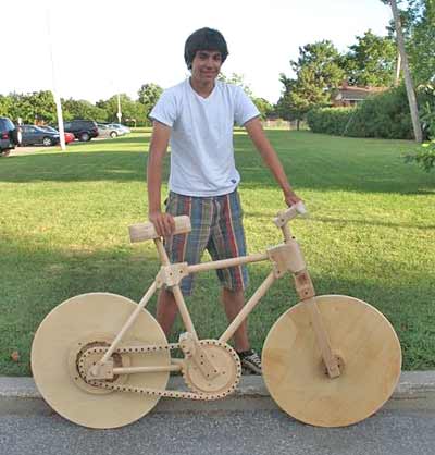 Marco Facciola's Wooden Bicycle