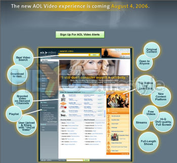 AOL Video home page
