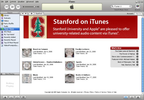 Stanford on iTunes