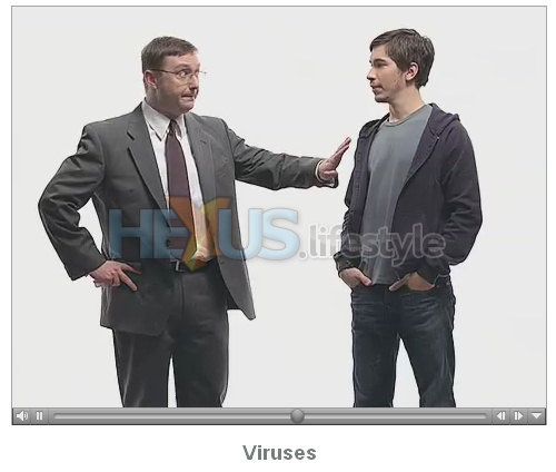 Apple virus PC-knocking commercial