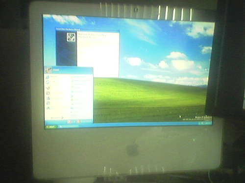 Windows XP SP2 running on an Intel-based iMac