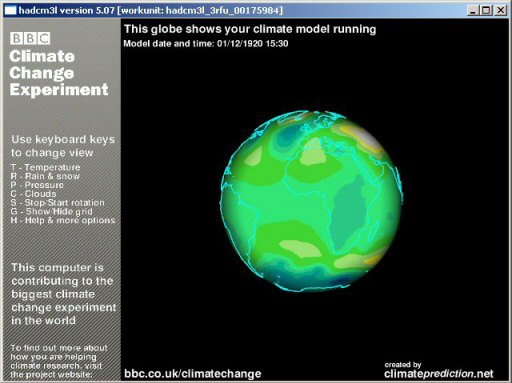 Clouds and Surface view of person climate model