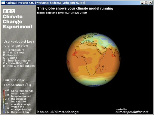 Temperature view of person climate model