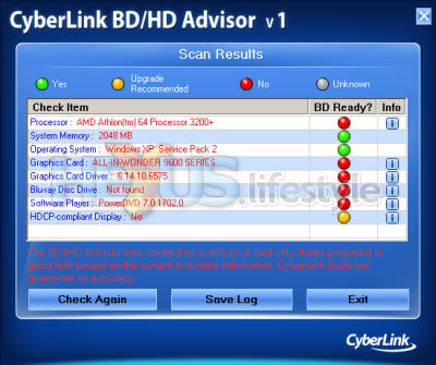 CyberLink BD/HD Advisor v1