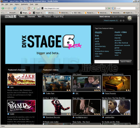 Stage6 home page