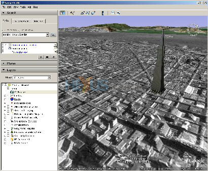 Google Earth San Francisco - 3D building-textures on