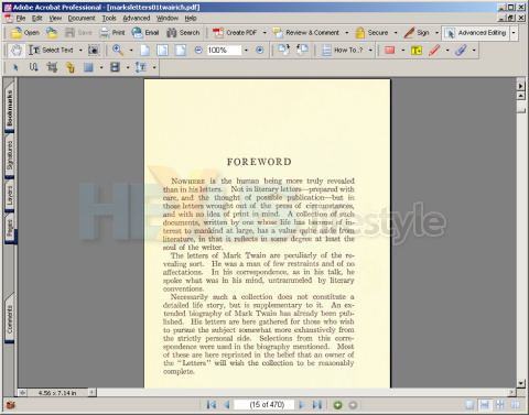 Click for larger image Mark Twain's Letters - Foreword in Adobe Acrobat