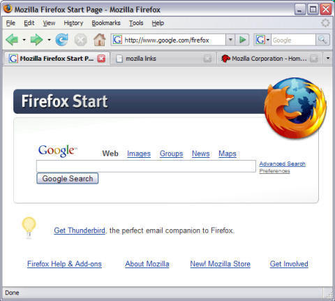 Firefox 2 running under Windows