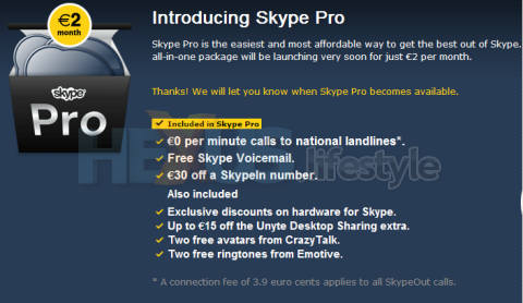 Skype Pro page