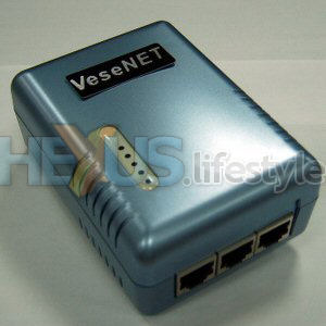 VeseNET three-port 85Mbps HomePlug adaptor