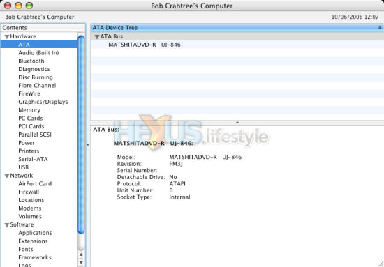 Apple System Profile ATA