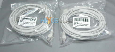 Supplied 3m Ethernet cables