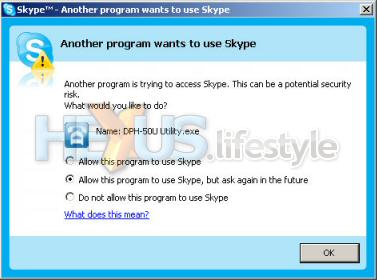 Skype asking what to do about the D-Link utility