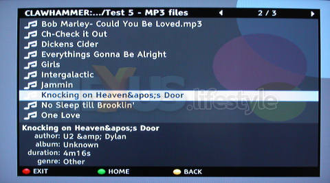 Choosing what PC-based MP3s to play via iplayer