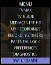 Software upgrade appears on iplayer's main menu