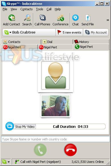 Skype - checking out video transmission