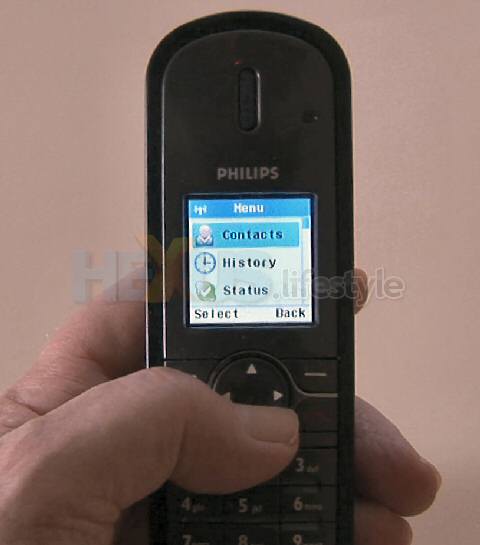 Philips VOIP841 - menu, contacts highlighted