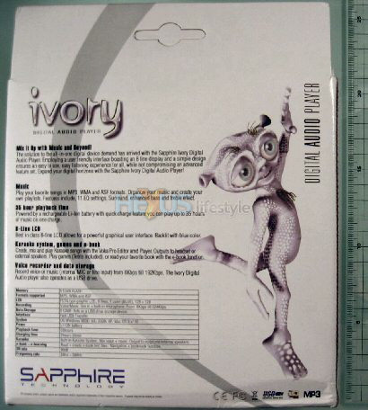 Ivory retail pack - back