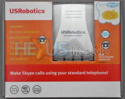 USRobotics 9620 USB Telephone Adapter - box front