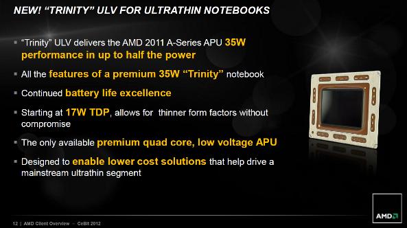 AMD Trinity ULV 17 watt