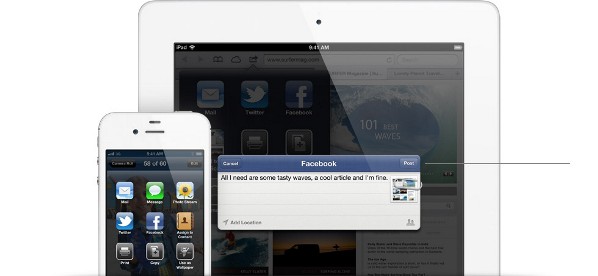 Apple Facebook integration