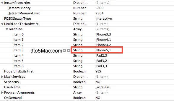 iOS 5.1 product references