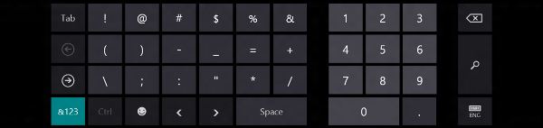 Microsoft number and symbol pad