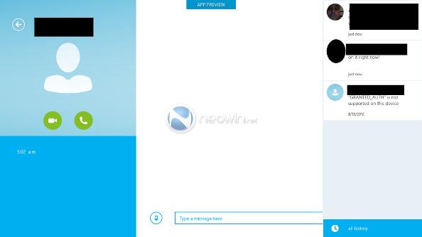 Skype for Windows 8 Modern UI