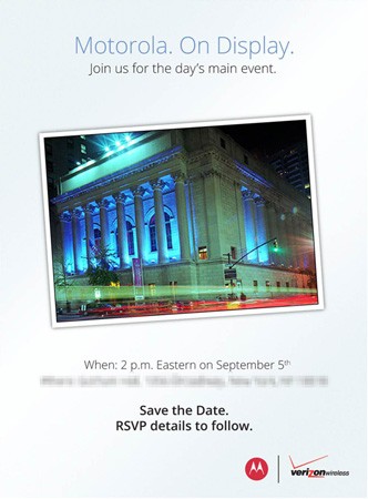 Motorola September 5th event invite