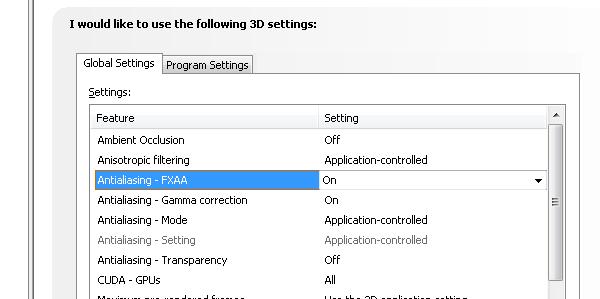 NVIDIA FXAA
