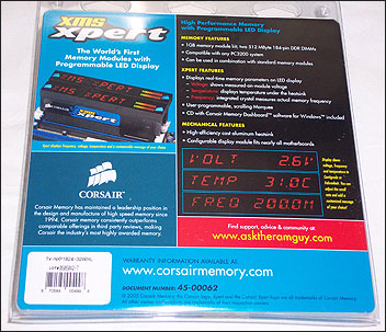 Corsair CMXP512-3200XL box rear
