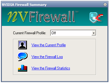 Firewall config applet