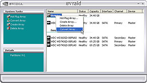 NVRAID convert array type