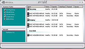 NVRAID main screen