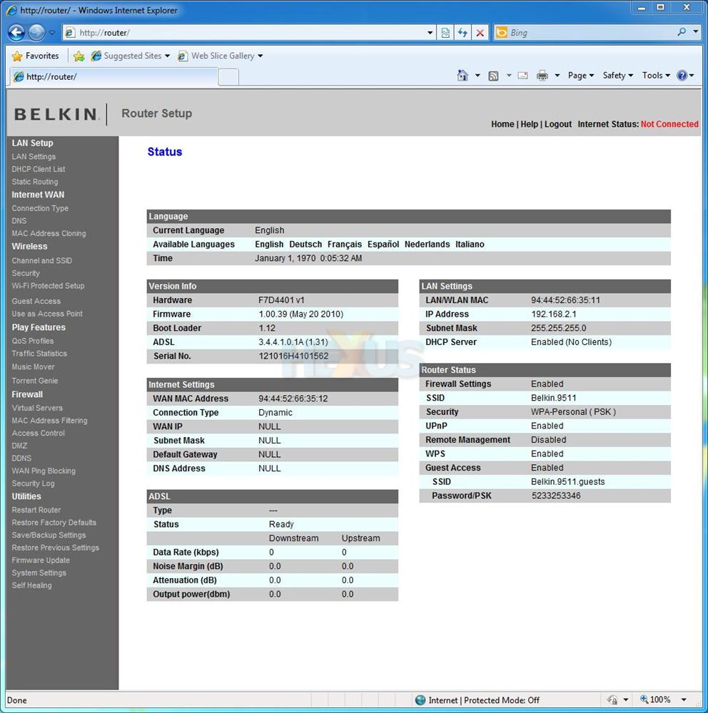 Belkin Router Admin