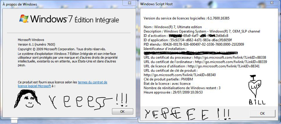 Licence clé Microsoft® Windows 7 Pro DVD 32 bit