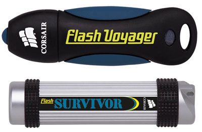 Corsair's 32GB Flash Voyager and Flash Survivor