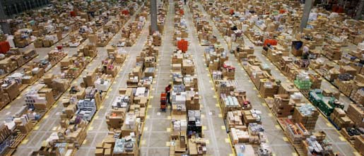 inside an Amazon warehouse