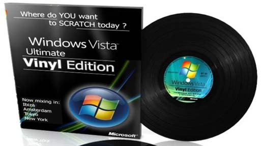 Vista was the last version of windows supplied on vinyl