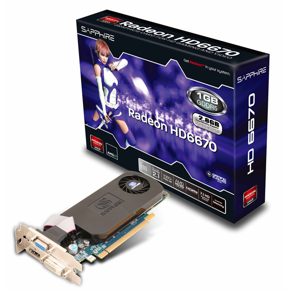 single-slot HD 6670 graphics card 