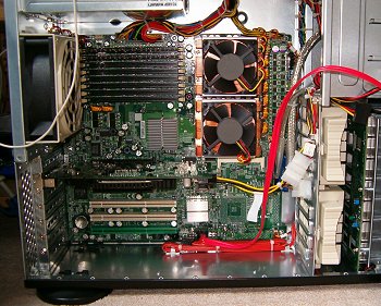 Inside the Supermicro chassis